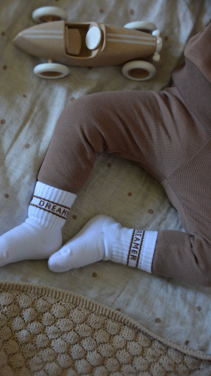 Ribbed Pants in Mocha Mousse