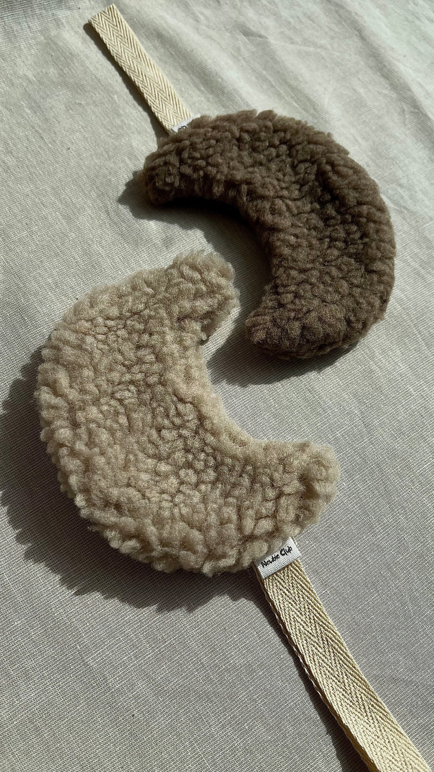 Teddy Bouclé  Moon Schnulleranhänger