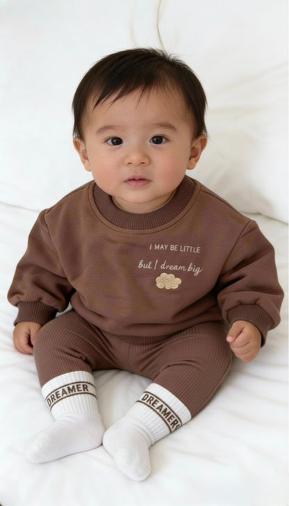 Oversize Sweatshirt Dream Big in Mocha Mousse