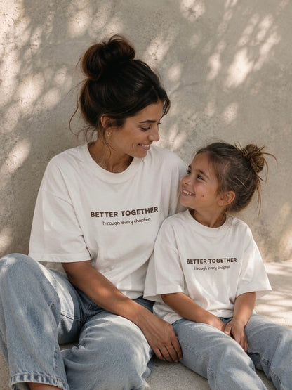 Mini & Me T-Shirt für Erwachsene in Weiß