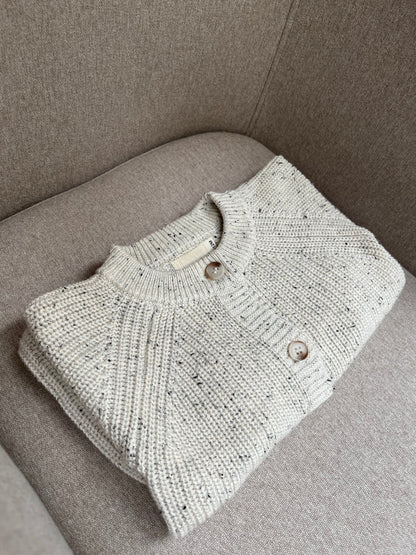 Chunky Knit Strampler - Sand Dots