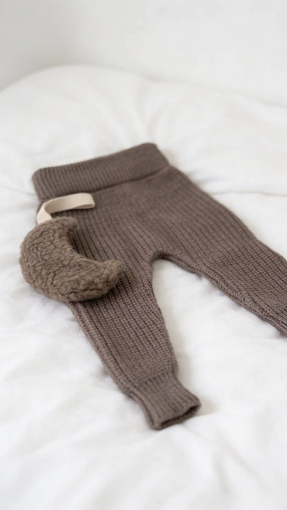 Strickleggings - in Taupe