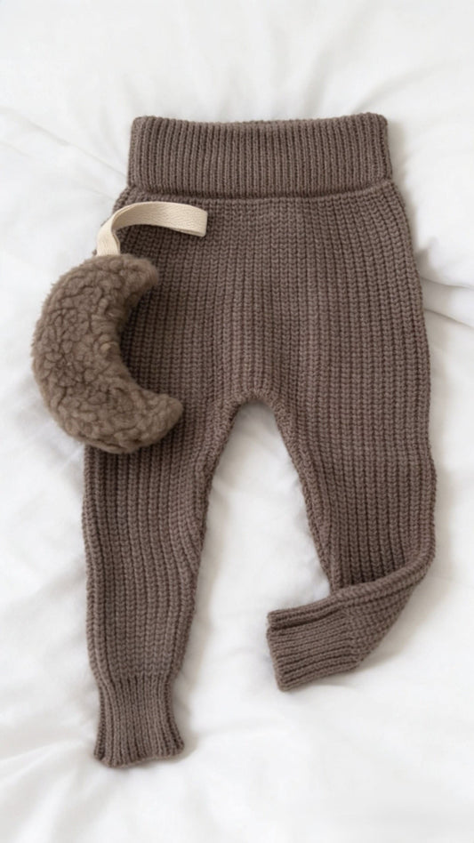 Strickleggings - in Taupe