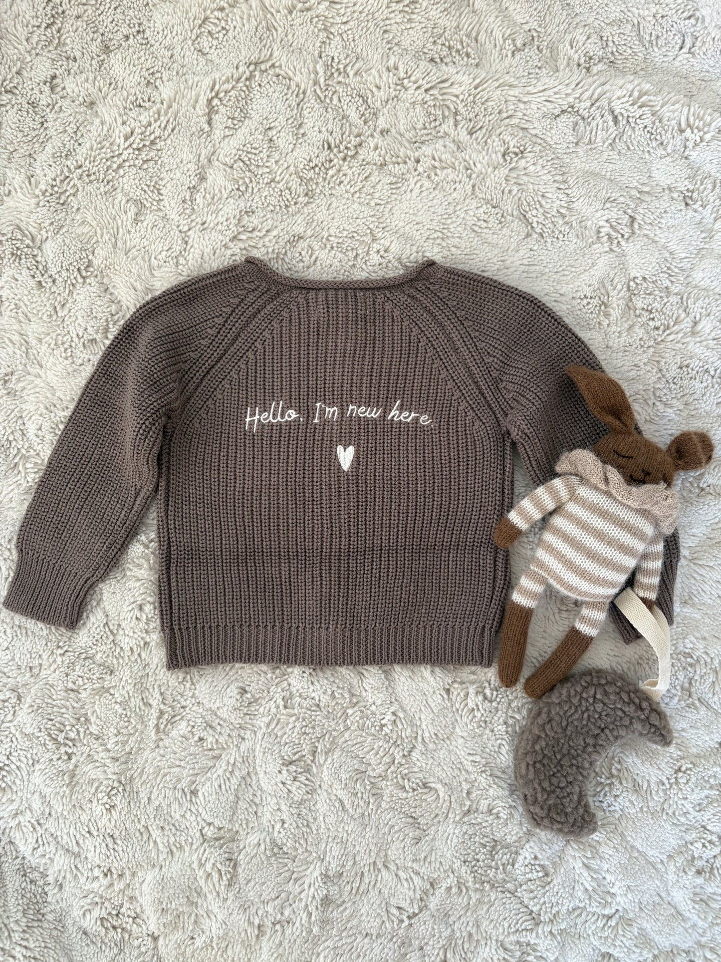 Strickjacke - Hello, I'm new here - in Taupe