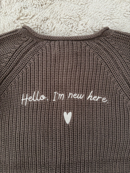 Strickjacke - Hello, I'm new here - in Taupe